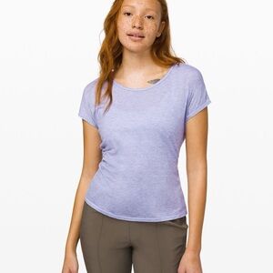 lululemon athletica Soft Lavender Short Sleeve Tee